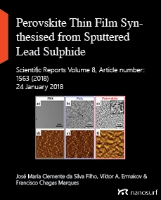 Perovskite Thin Film Synthesised from Sputtered Lead Sulphide